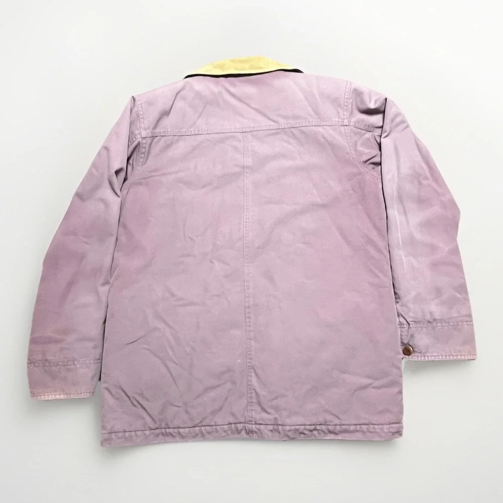 Vintage L.L. Bean Adirondack Barn Coat Women's S Thinsulate Lined Purple Canvas - Picture 4 of 8